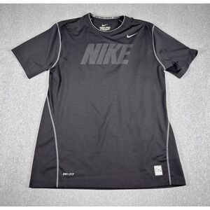 Nike Pro Combat Core Fitted Short Sleeve Shirt Men's XL Black Performance